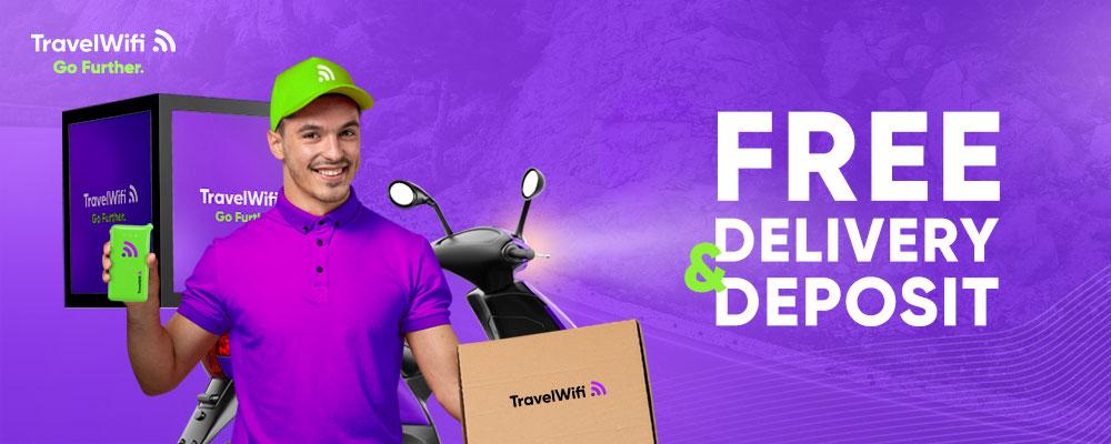 Promo TravelWifi Free Delivery and Free Deposit